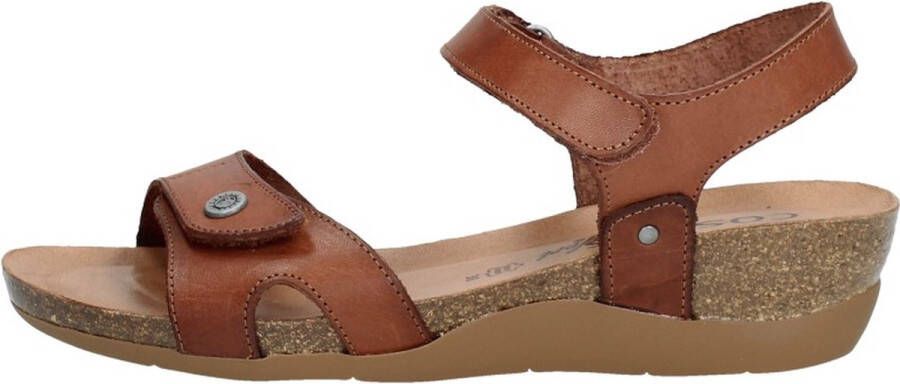 COSMOS Dames sandalen Plat cognac