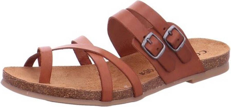 COSMOS 6106801~~~~~~~~~~~~~~~~~~~~~~~ Dames slippers Cognac
