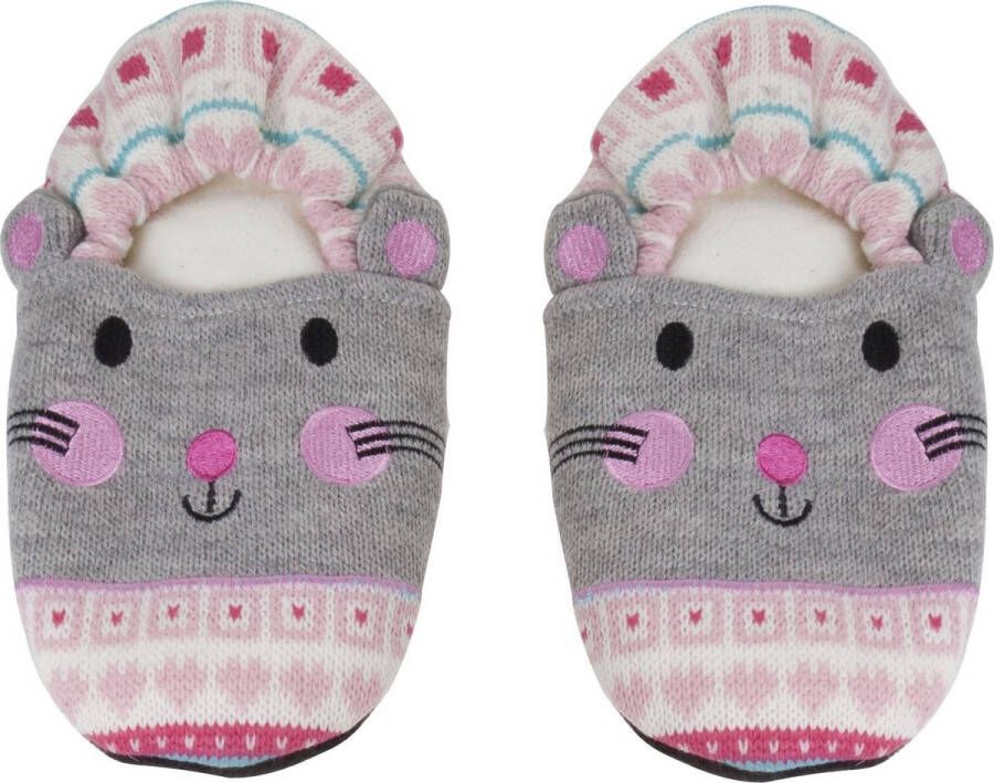 Cosy&Trendy Warme kersenpit hittepit magnetron sloffen pantoffels muisje voor volwassenen one size