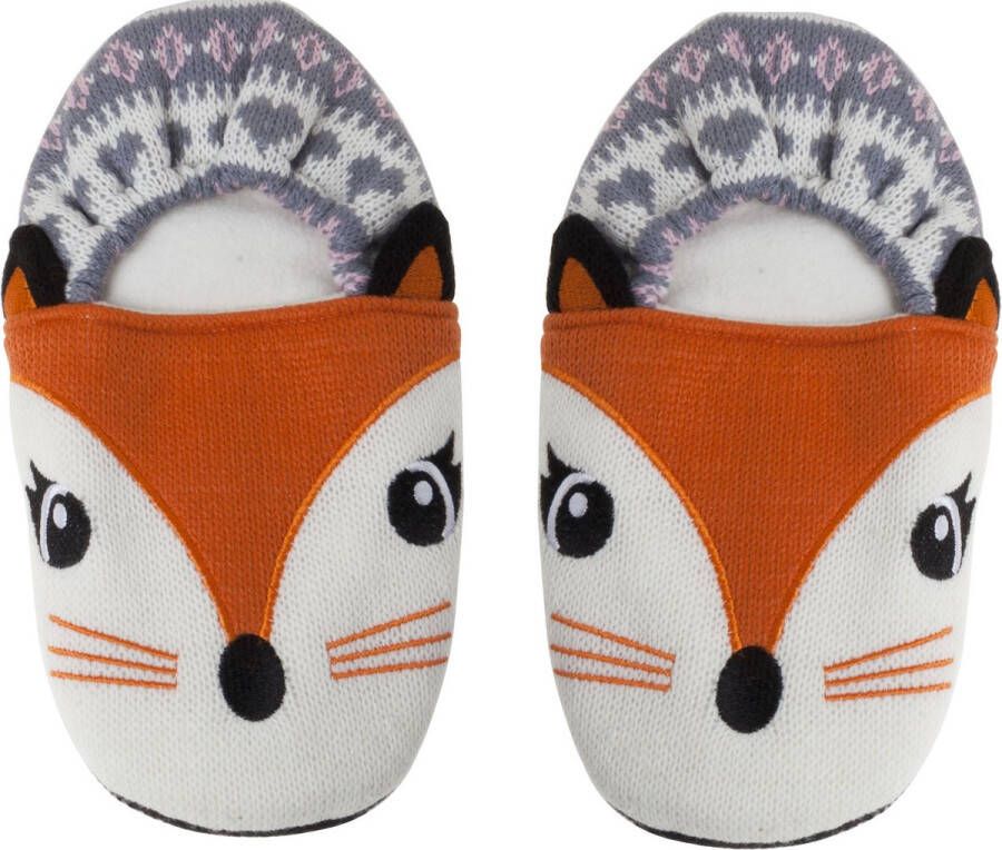 Cosy&Trendy Warme kersenpit hittepit magnetron sloffen pantoffels vosje voor volwassenen one size