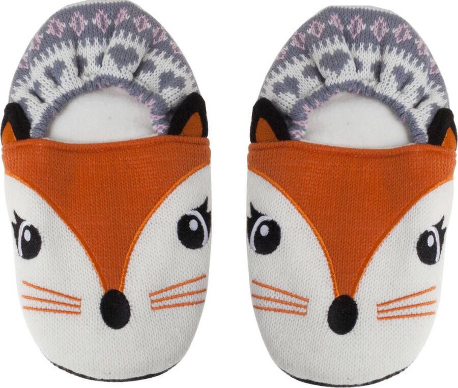 Cosy&Trendy Warme kersenpit hittepit magnetron sloffen pantoffels vosje voor volwassenen one size