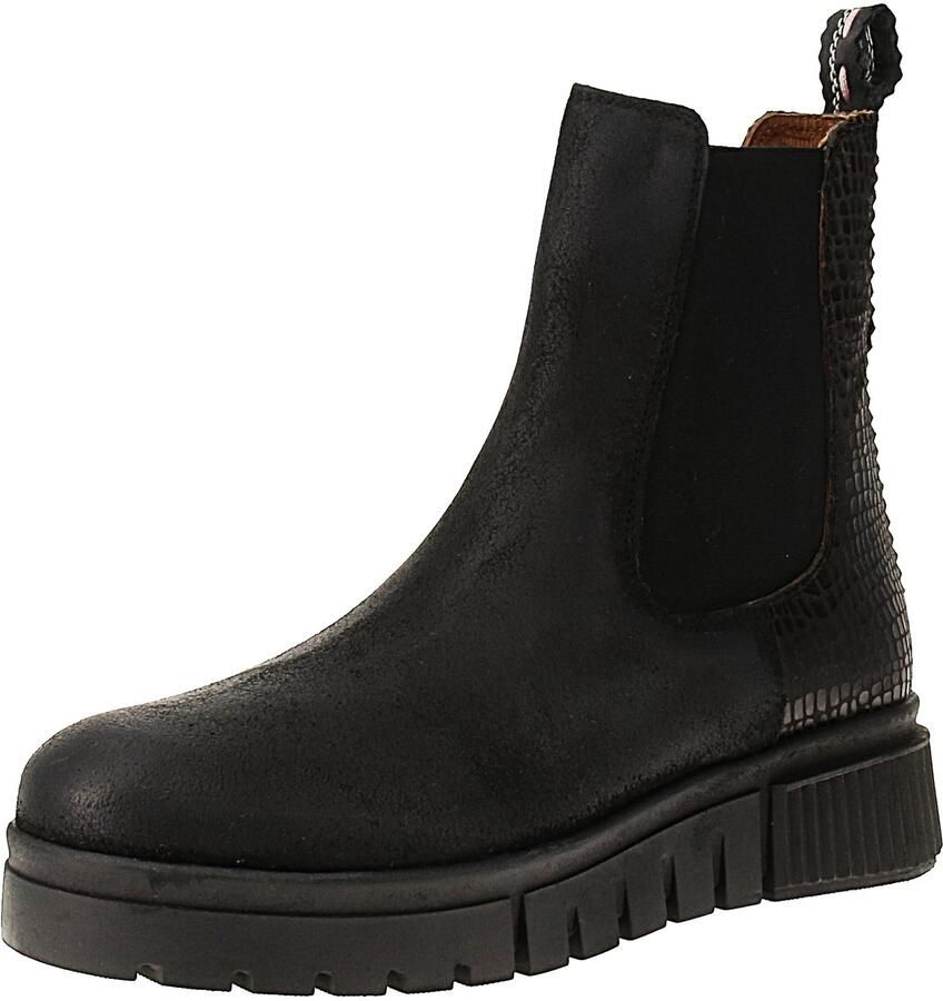 Crickit Naelle Damesboots Zwart-Kroko