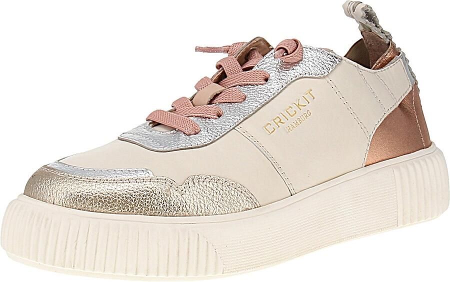 Crickit Oakli Damestrainers Wit-Zilver