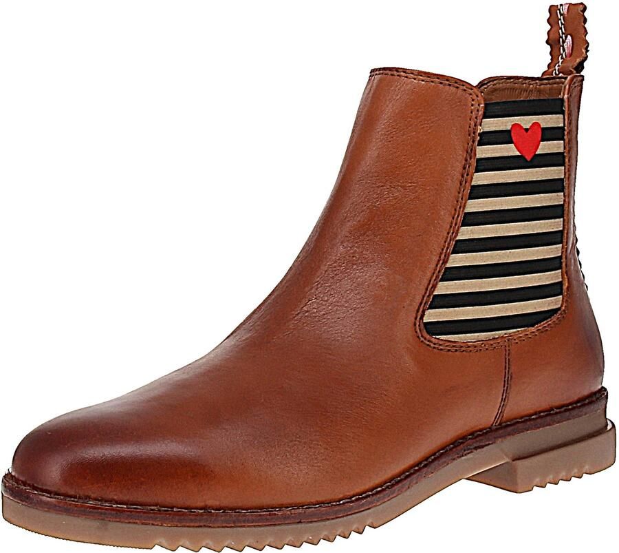 Crickit Chelsea boots 'Unna' cognac zwart wit