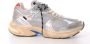 Crime London Crime Londen heren sneaker Bristol leder en mesh zilver - Thumbnail 1