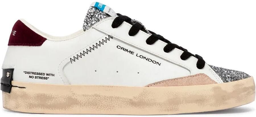 Crime London 23005aa9 Distressed Schoenen Wit Vrouw