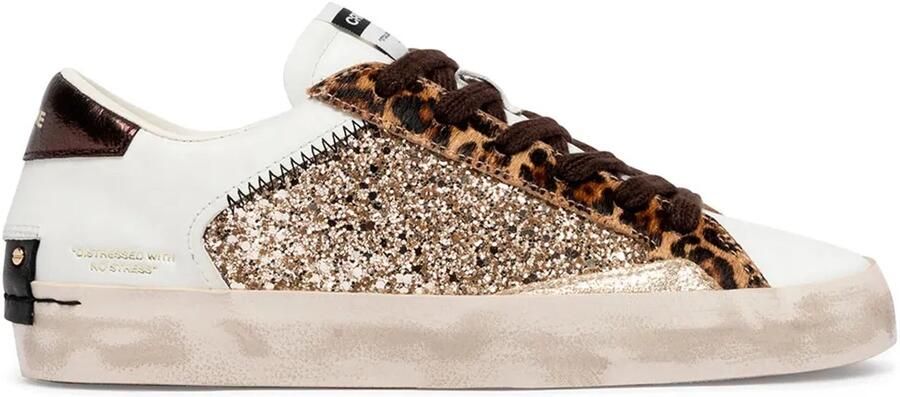 Crime London 23009aa9 Distressed Schoenen Wit Goud Vrouw
