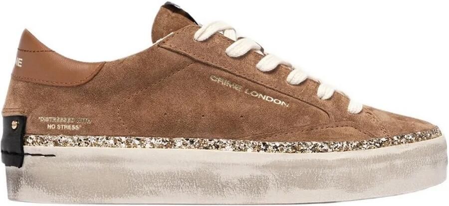 Crime London Distressed Platform Schoenen Bruin Vrouw