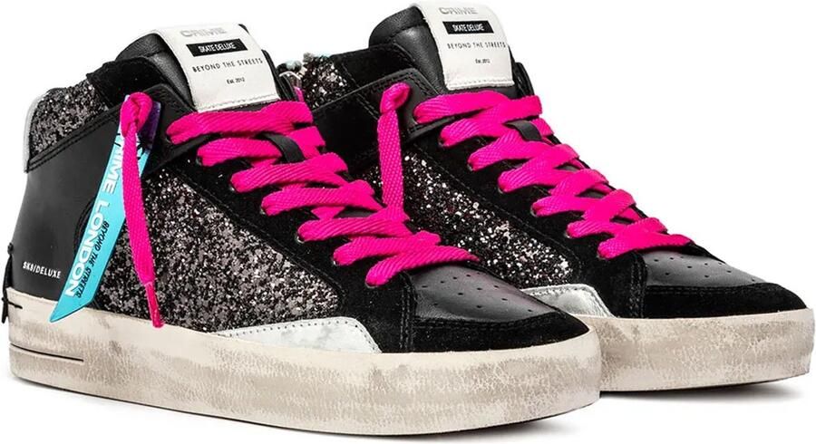 Crime London Sk8 Deluxe Mid Schoenen Zwart Vrouw