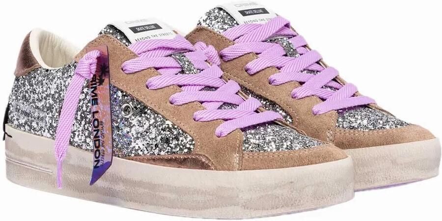 Crime London Sk8 Deluxe Schoenen Zilver Vrouw