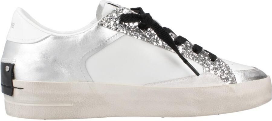Crime London Glitter Sneakers met Contrasterende Hiel Gray Dames