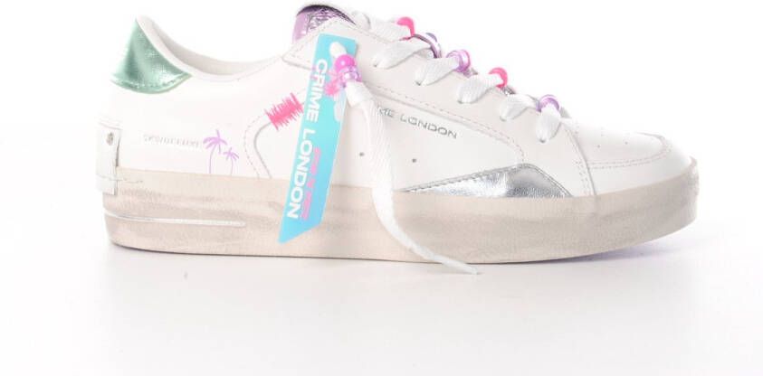 Crime London dames sneaker Charlie wit leder