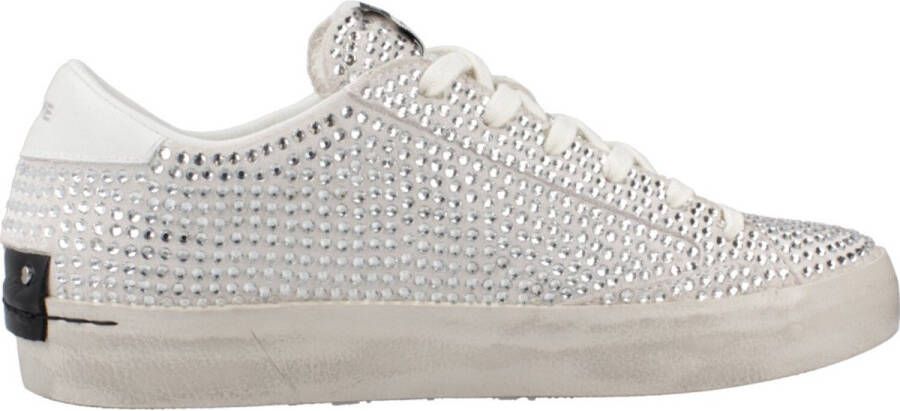 Crime London dames sneaker dreams suede wit met strass