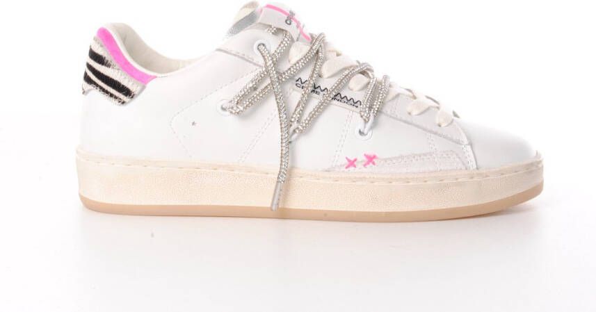 Crime London dames sneaker Riley wit leder