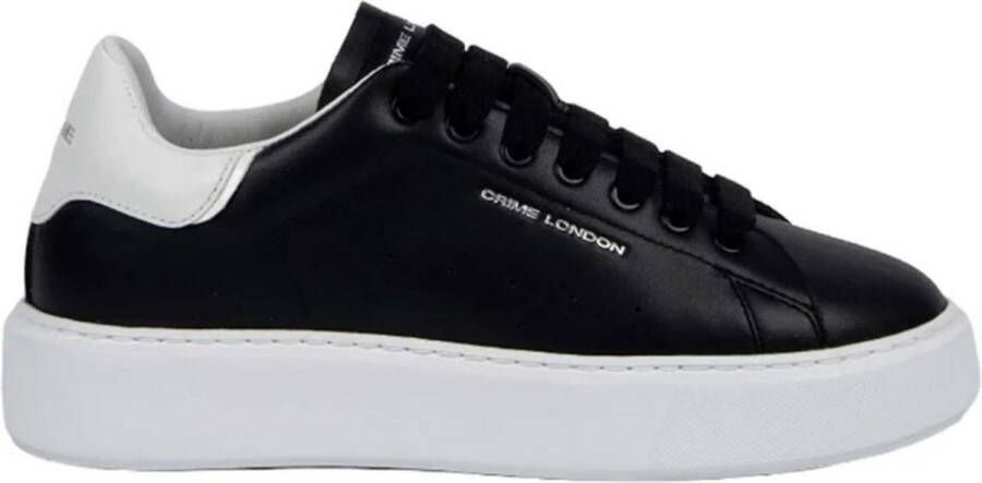 Crime London Leren Sneakers Met Rubberen Zool En Vetersluiting