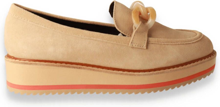 Crinkles Dames Mocassin Beige