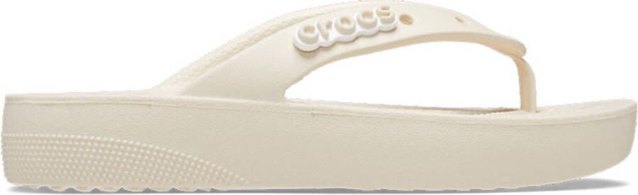 Crocs Women's Classic Platform Flip Sandalen maat W10 beige