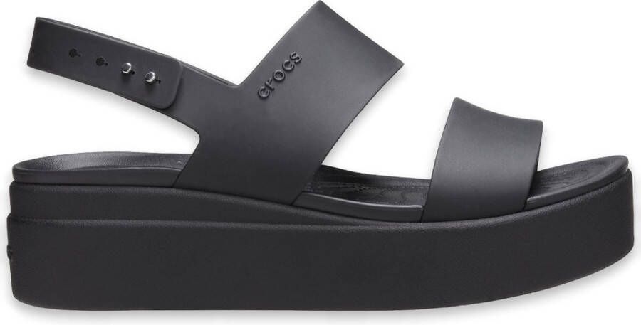 Crocs Brooklyn Low Wedge 206453 060 Vrouwen Zwart Sandalen