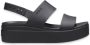 Crocs Brooklyn Low Wedge 206453 060 Vrouwen Zwart Sandalen - Thumbnail 1