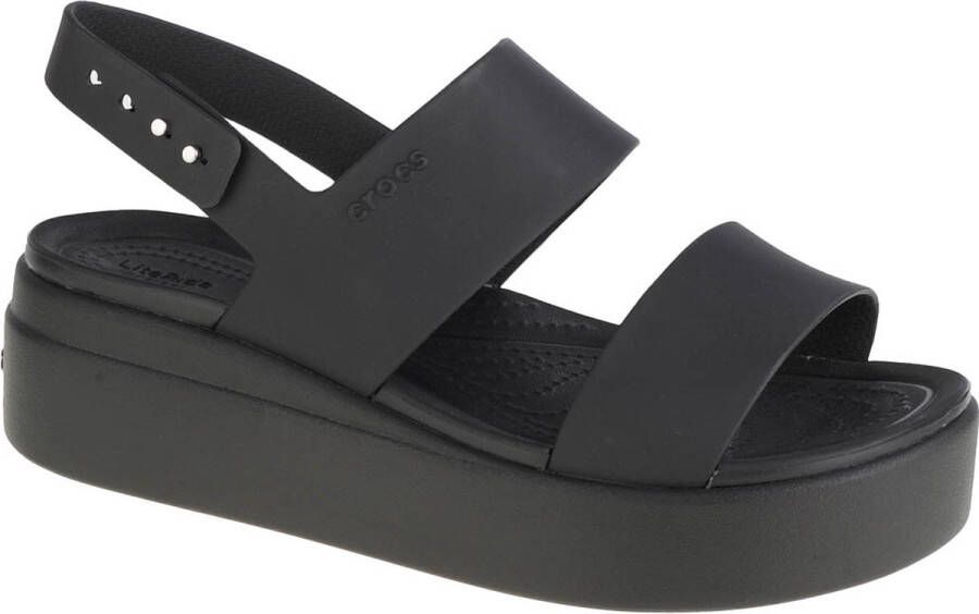 Crocs Brooklyn Low Wedge 206453-060 Vrouwen Zwart Sandalen