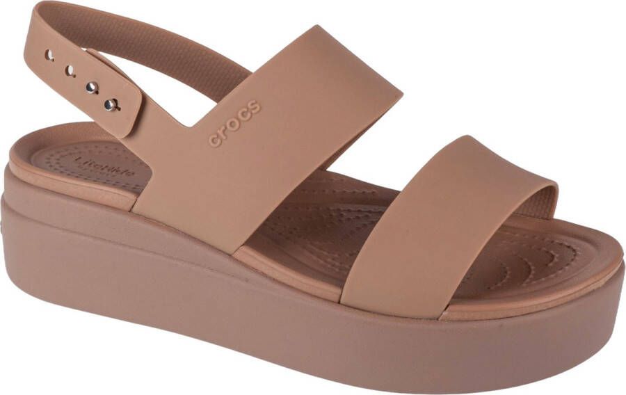 Crocs Brooklyn Low Wedge 206453-2EL Vrouwen Bruin Sandalen