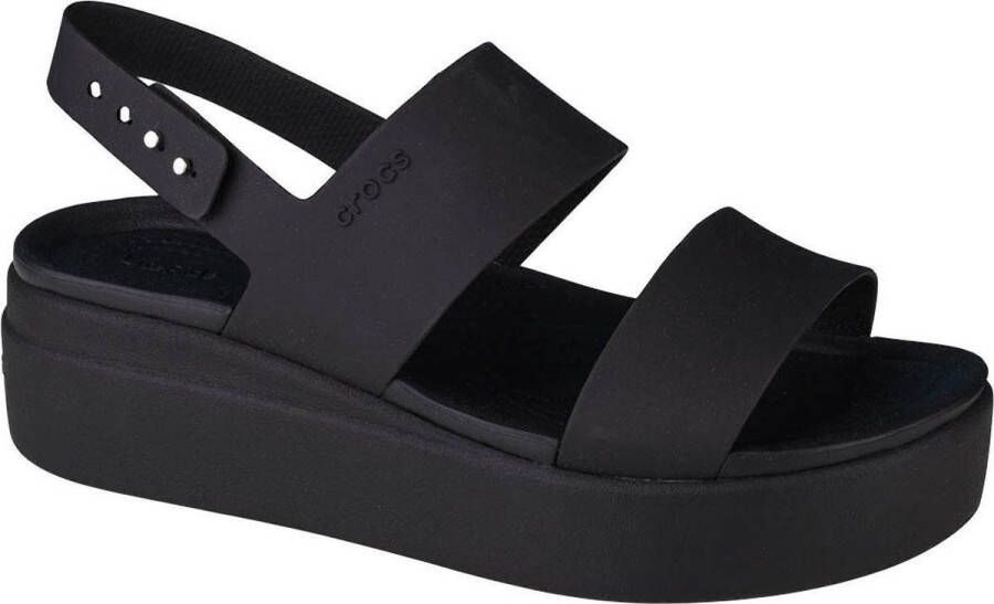 Crocs Sleehaksandaaltjes Brooklyn Low Wedge zomerschoen sandaal sleehak met modieuze plateauzool