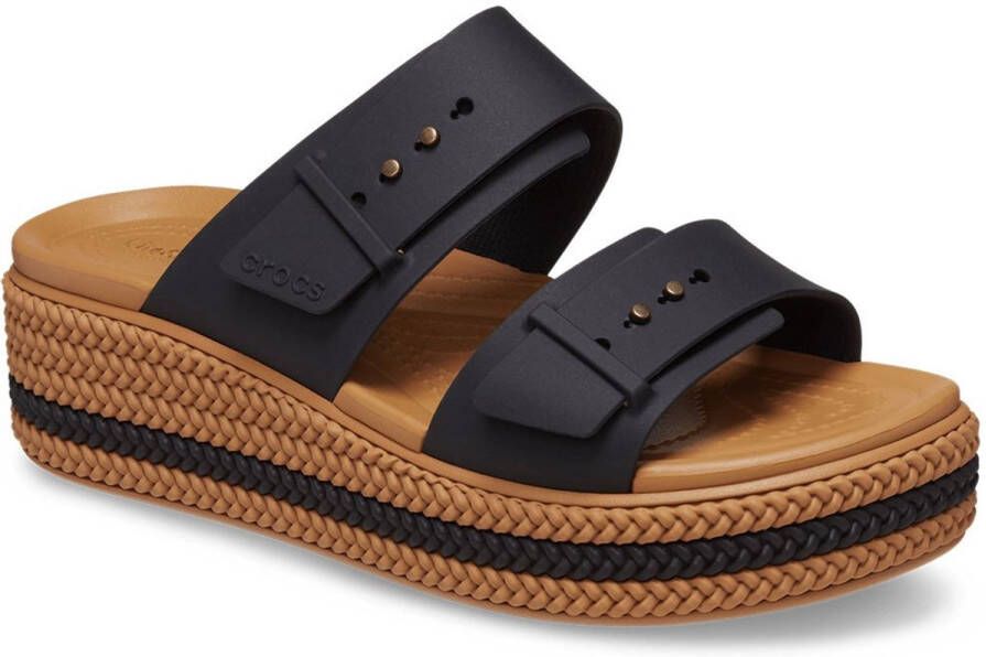 Crocs Brooklyn Woven Buckle Sandalen Bruin Vrouw