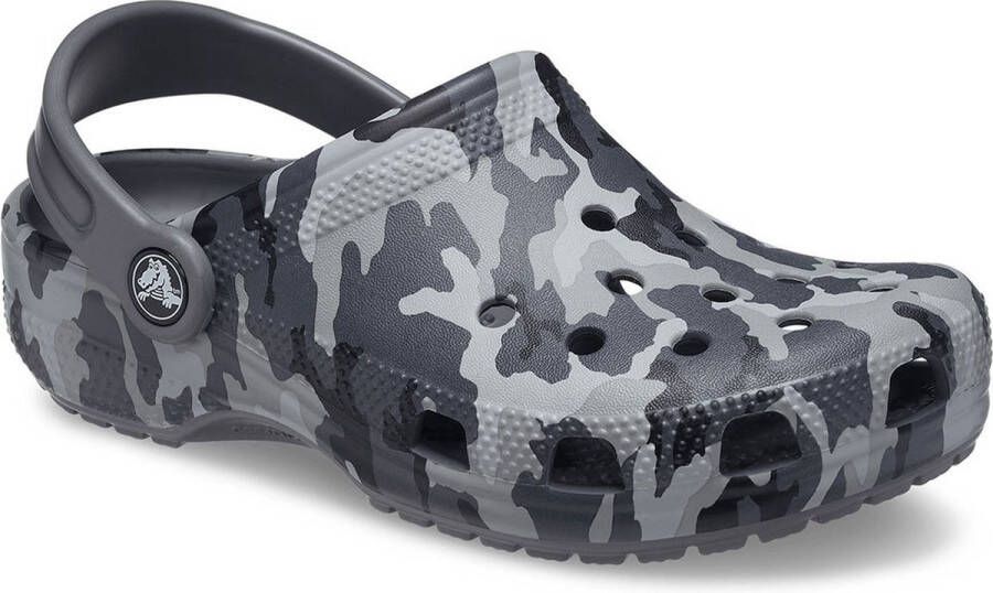 Crocs Classic Camo K Klompen Zwart Grijs Meisje