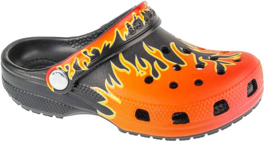 Crocs Classic Flames Clog Kids voor een jongen Zwart Slippers