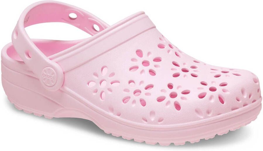 Crocs Classic Floral Cut Out T Klompen Roze