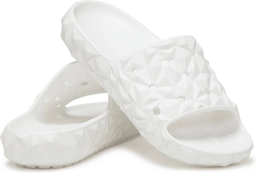 Crocs Classic Geometric Slide V2 Slippers White