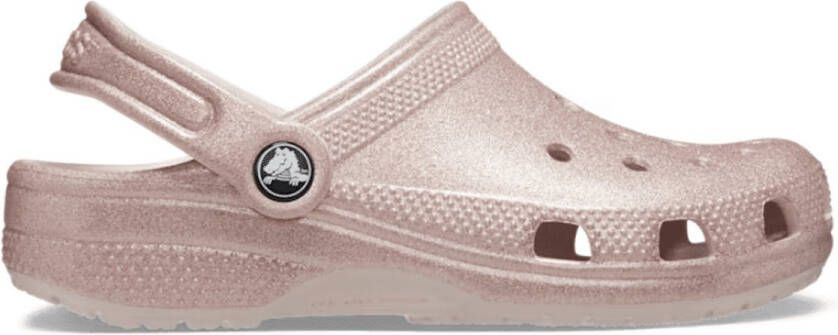 Crocs Kid's Classic Glitter Clog Sandalen maat C10 roze bruin