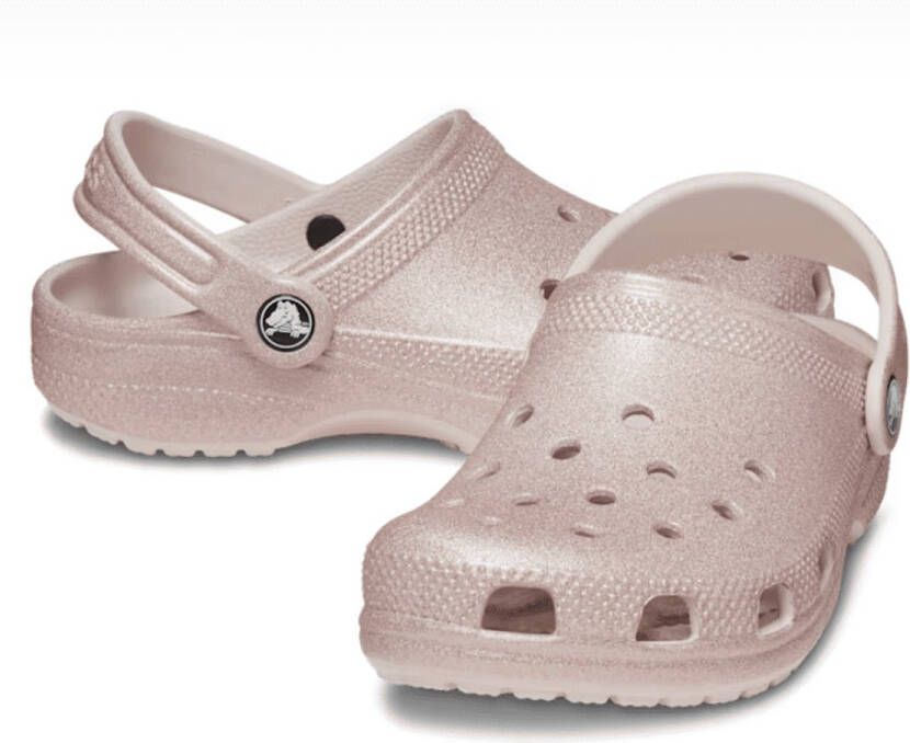 Crocs Kid's Classic Glitter Clog Sandalen maat C11 roze bruin