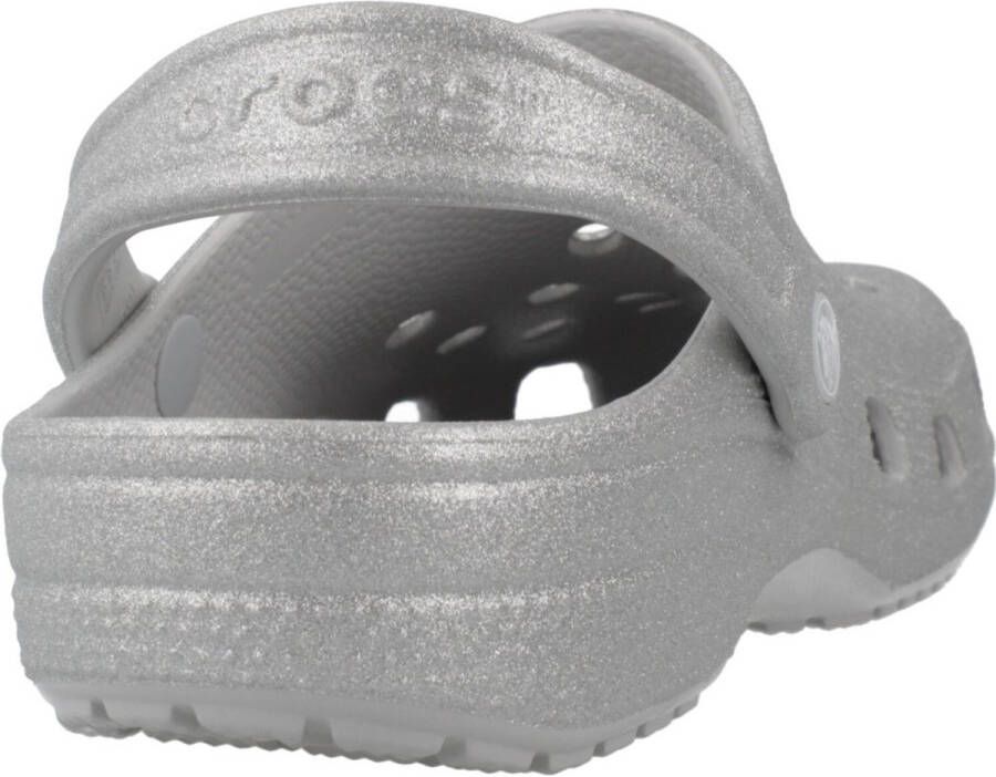 Crocs Classic Glitter Klompen Zilver
