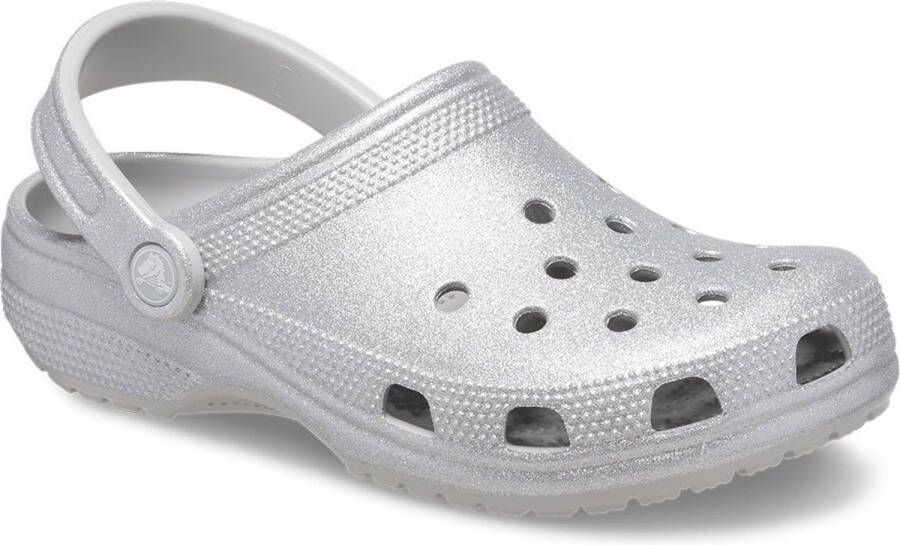 Crocs Classic Glitter Klompen Zilver