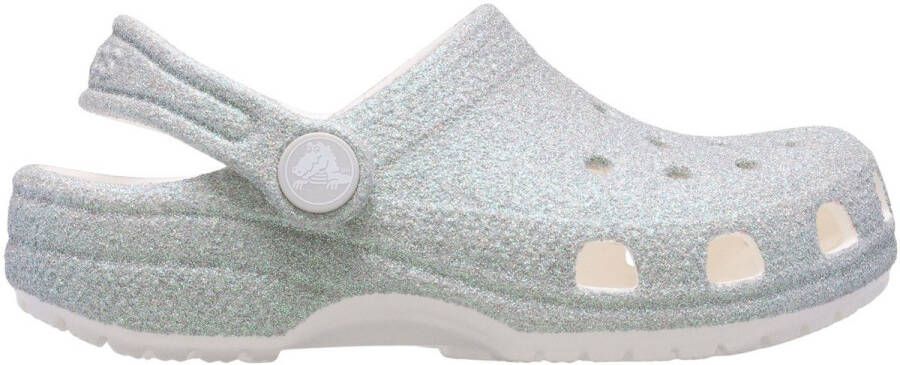 Crocs Kid's Classic Iridescent Glitter Sandalen maat 22-23 grijs