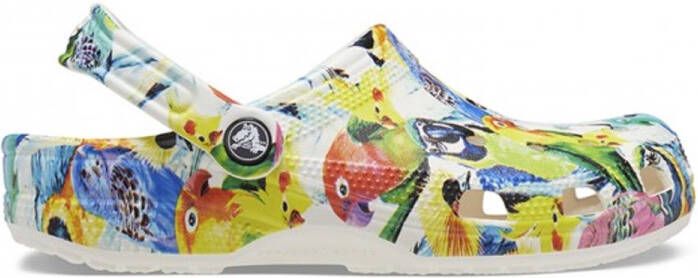 Crocs Classic Island Escape Papagaaien Vogels Wit Multi M7-W9