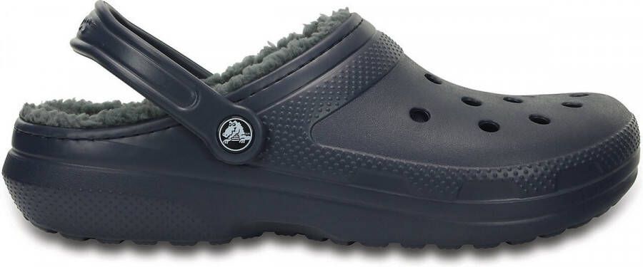 Crocs Pantoffels Classic Lined Clog tuin schoen slippers klomp met knuffelig nepleer