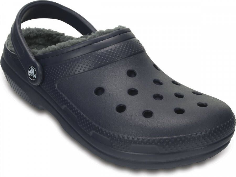 Crocs Pantoffels Classic Lined Clog tuin schoen slippers klomp met knuffelig nepleer