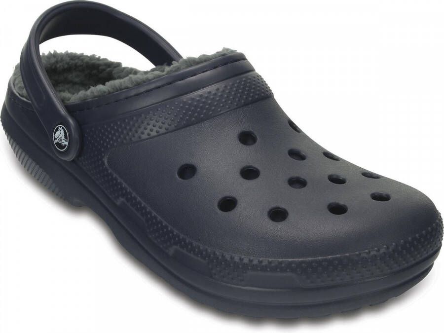 Crocs Classic Lined Sportieve slippers Blauw 459 -Navy Charcoal