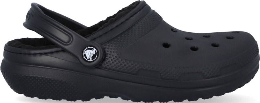 Crocs Pantoffels Classic Lined Clog tuinschoen slippers klomp met knuffelig nepleer