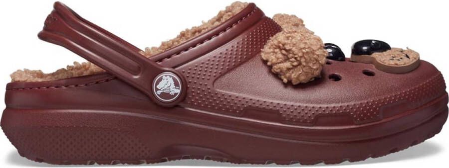 Crocs Classic Lined Iam Brown Bear Klompen Bruin Rood Meisje