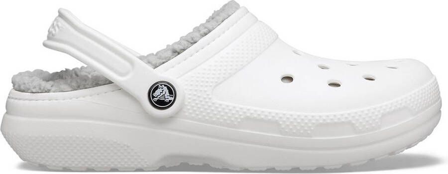 Crocs Pantoffels Classic Lined Clog tuinschoen slippers klomp met knuffelig nepleer