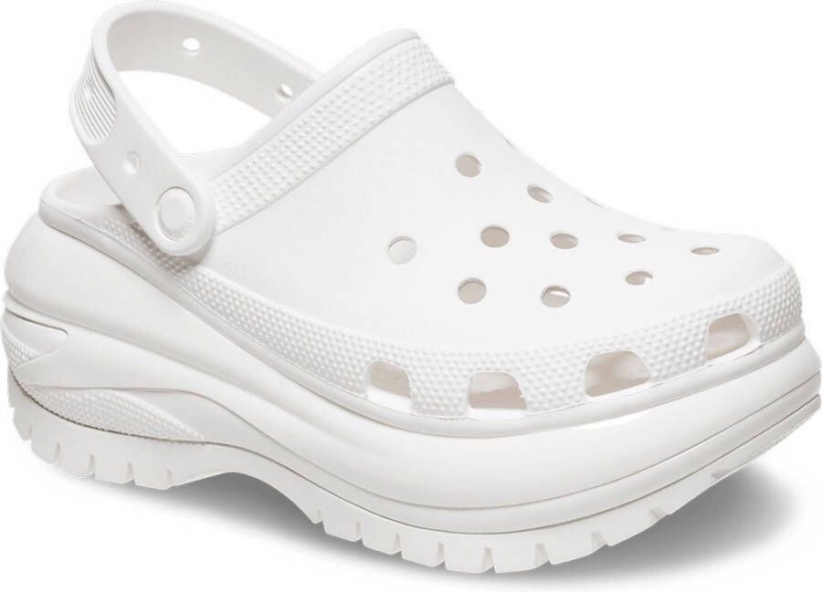 Crocs Classic Mega Crush Sandalen & Slides Dames white maat: 38 39 beschikbare maaten:36 37 38 39 40 41 42