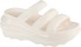 Crocs Classic Mega Crush Tripe Strap Vrouwen Wit Slippers - Thumbnail 1