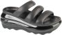Crocs Classic Mega Crush Tripe Strap Vrouwen Zwart Slippers - Thumbnail 1