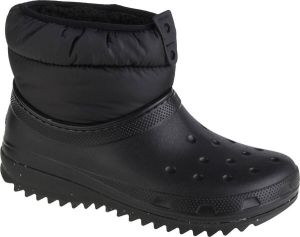 Crocs Women's Classic Neo Puff Shorty Boot Winterschoenen maat W10 zwart grijs