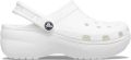 Crocs Clogs Classic Platform Clog W zomerschoen pantoffels pantoffel trendy plateauzool - Wit