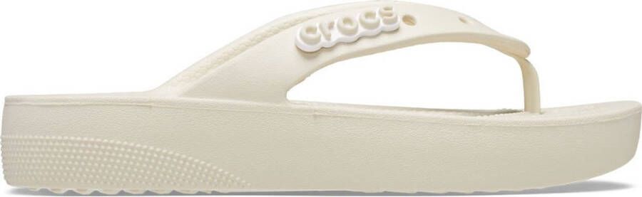 Crocs Women's Classic Platform Flip Sandalen maat W10 beige