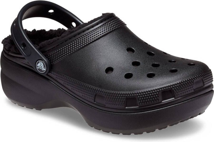 Crocs Klassieke Platform Gevoerde Klompen voor Dames Black Dames